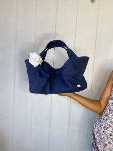 Martha S Navy w white rose